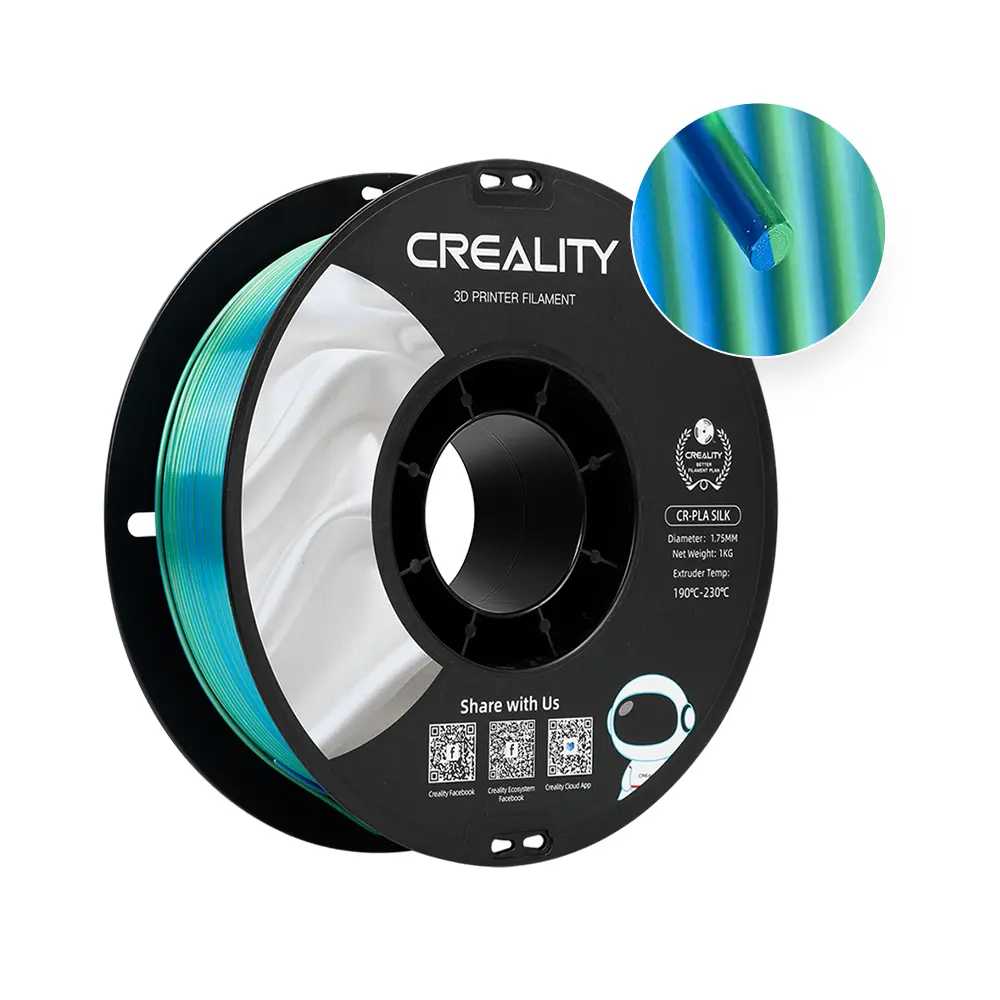 Creality - Filamento PLA Silk Bicolor Azul-Verde CR-Series